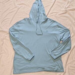 Chaps Sky Blue Cotton Hoodie, Sz XL